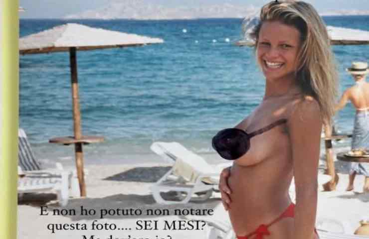 Michelle Hunziker col pancione